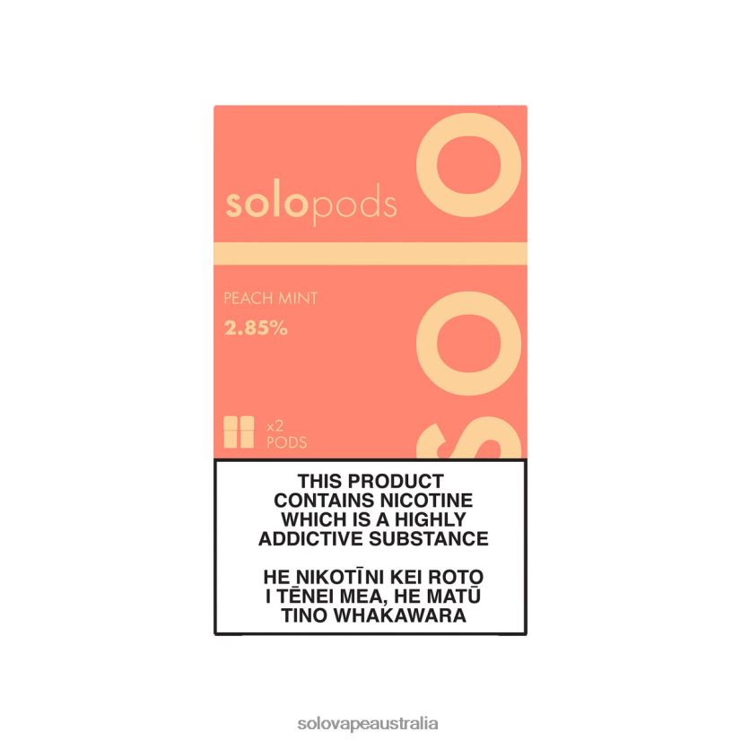 Peach Mint Solo Replacement Pod 2-Pack ZN6LB057 | Solo Vape Australia